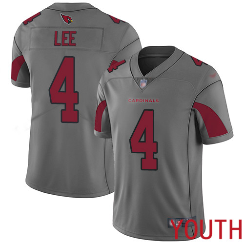 Arizona Cardinals Limited Silver Youth Andy Lee Jersey NFL Football #4 Inverted Legend->arizona cardinals->NFL Jersey